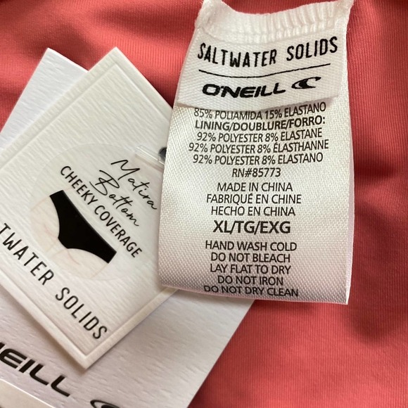 NWT O'NEILL Flamenco Bottom, Saltwater Solids Tea Rose, size X -Large - Picture 6 of 11